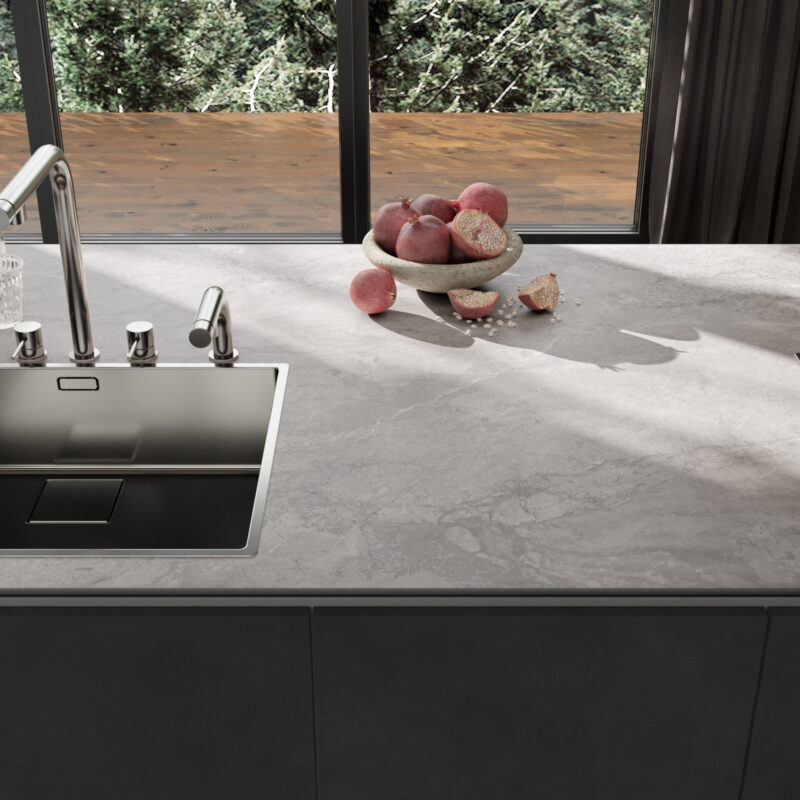 Large format porcelain plate-Aspen light grey